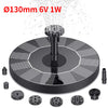 Solar Fountain Pump Kit with 6 Nozzles – 1W/1.5W/2.5W Garden Bird Bath Water Fountain