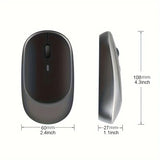 Congdi Dual Mode Wireless Mouse - Bluetooth & 2.4GHz Rechargeable Silent Mouse with 1600 DPI | 4-Button Opto-Electronic Mouse for Laptop, PC, iPad & MacBook