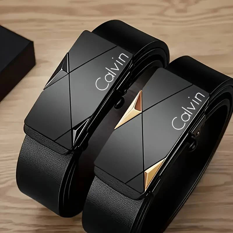 Men’s PU Leather Automatic Buckle Belt – Stylish Fashion Belt for Casual, Business & Formal Wear