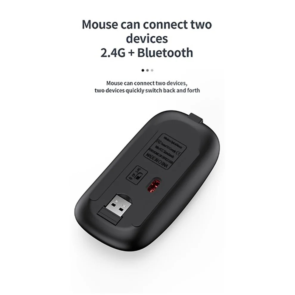 JOMAA Multi-Device Wireless Keyboard and Mouse Combo | Bluetooth & 2.4GHz Ergonomic Set with Multimedia Keys | Slim Design for Laptop, PC, Tablet