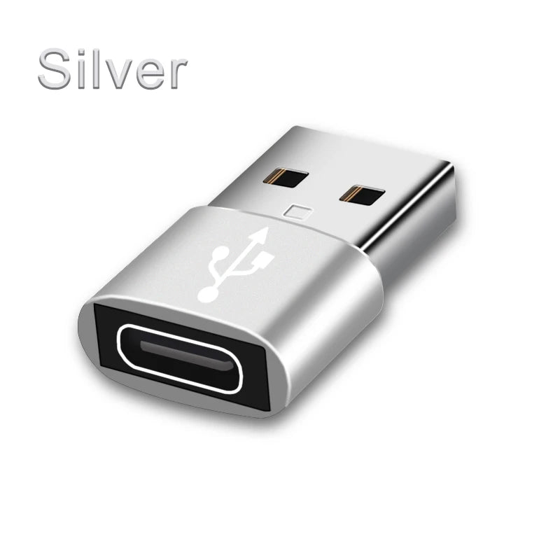 Type-C to USB Adapter - USB-C Female to USB-A Male Converter for Charging & Data Transfer | Compatible with Laptops, Car Chargers & PCs
