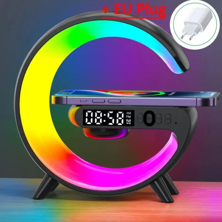 VIKEFON 15W Magnetic Wireless Charger Stand for iPhone – LED Light Fast Charging Dock with Holder
