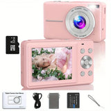 STUOGYUM DC403 4K Digital Camera for Photography - 50MP CMOS Sensor with 16X Digital Zoom, 2.4" LCD Screen, 1080P Video Recording | Compact Camera for Beginners & Kids