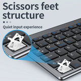 JOMAA Multi-Device Wireless Keyboard and Mouse Combo | Bluetooth & 2.4GHz Ergonomic Set with Multimedia Keys | Slim Design for Laptop, PC, Tablet