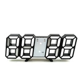 3D LED Digital Alarm Clock with Large Display | Wall or Desktop Clock with 3-Level Brightness Adjustable, Calendar & Snooze Function | Plug-in USB Powered
