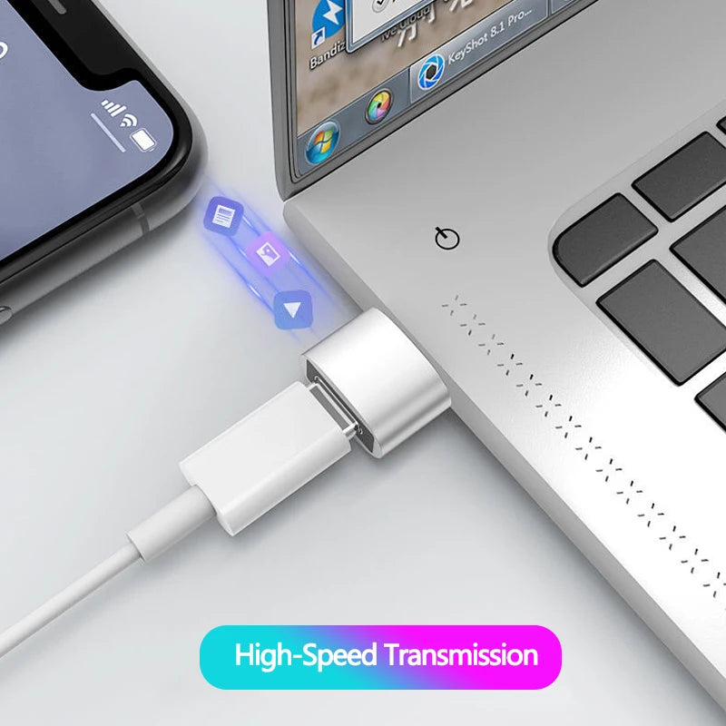 Type-C to USB Adapter - USB-C Female to USB-A Male Converter for Charging & Data Transfer | Compatible with Laptops, Car Chargers & PCs