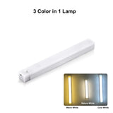 Wireless Motion Sensor LED Light Bar – USB Rechargeable Magnetic Cabinet & Night Light (10–50cm)