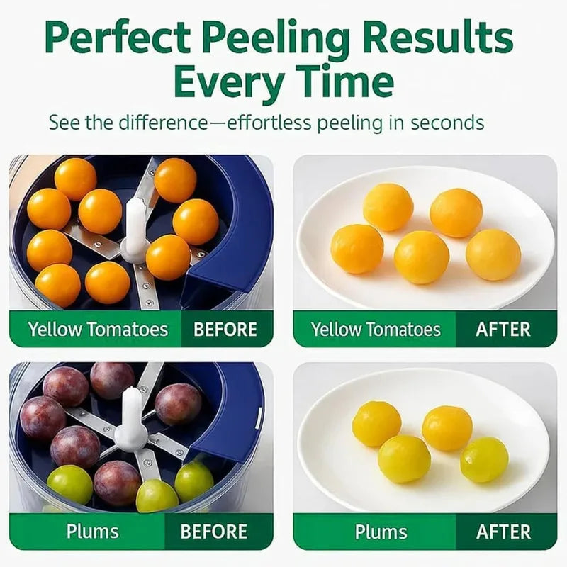 Automatic Electric Garlic & Grape Peeler – Rechargeable Smart Fruit Peeling Machine for Home & Commercial Use