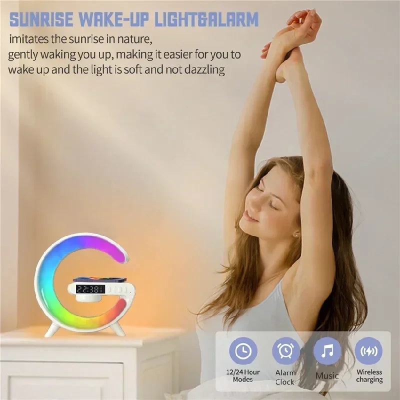 VIKEFON 15W Magnetic Wireless Charger Stand for iPhone – LED Light Fast Charging Dock with Holder