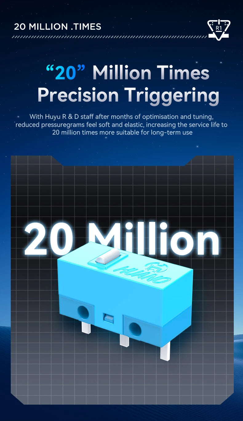 Attack Shark R1 Tri-Mode Wireless Gaming Mouse - 18000 DPI PAW3311 Sensor, 59g Ultra-Light, 1000Hz Polling Rate, Rechargeable RGB Mouse for PC & Laptop