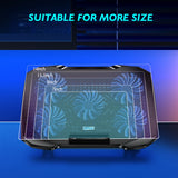 COOLCOLD F2PLUS Laptop Cooling Pad 5-Fan Adjustable Laptop Cooler Stand for 12–17 Inch Laptops