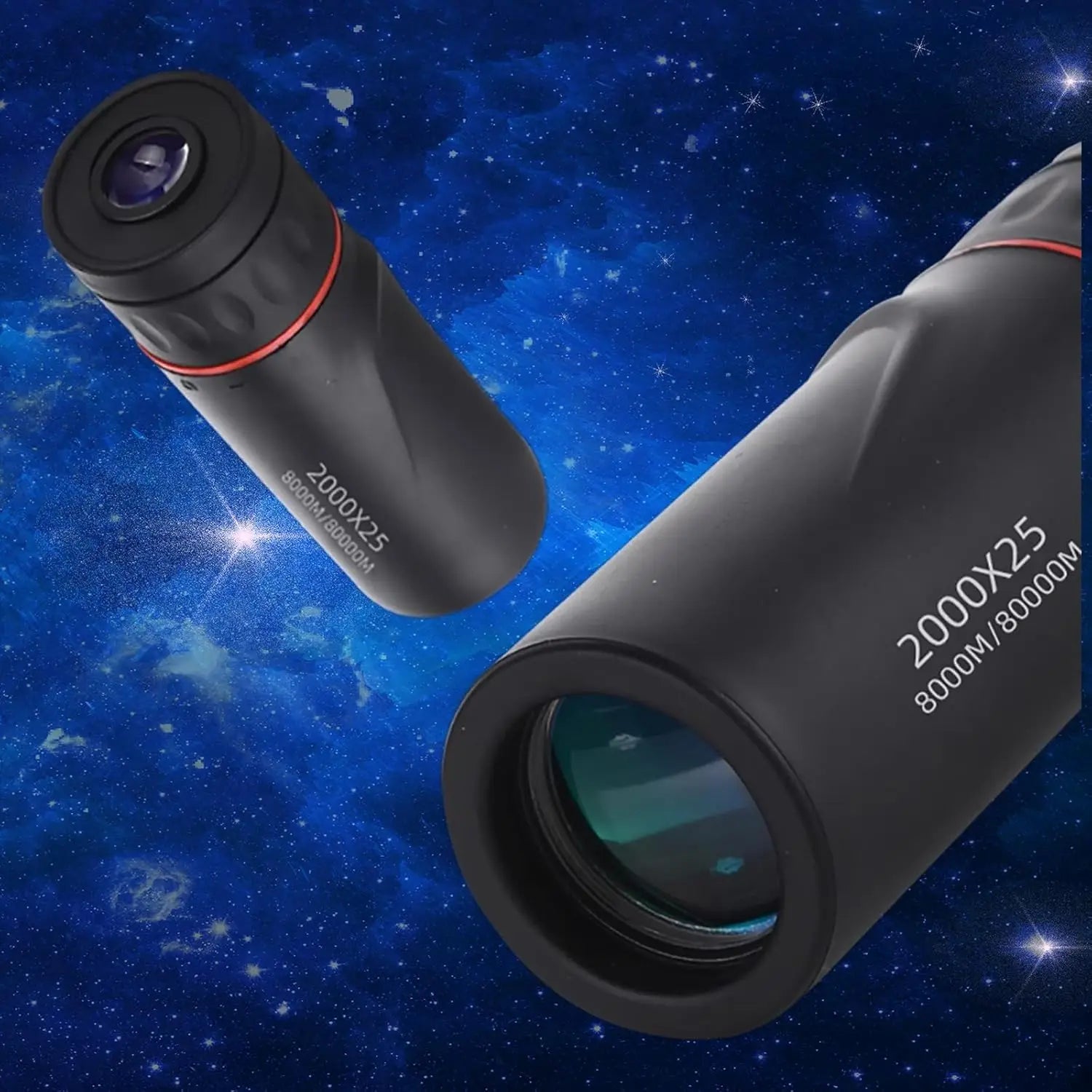 10x25 Monocular | IPX4 Water Resistant High Power Pocket Scope | 25mm Objective Lens for Bird Watching, Hiking & Travel