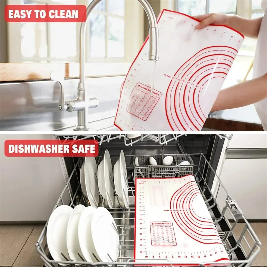 Non-Stick Silicone Baking Mat – Reusable Dough Kneading Pad