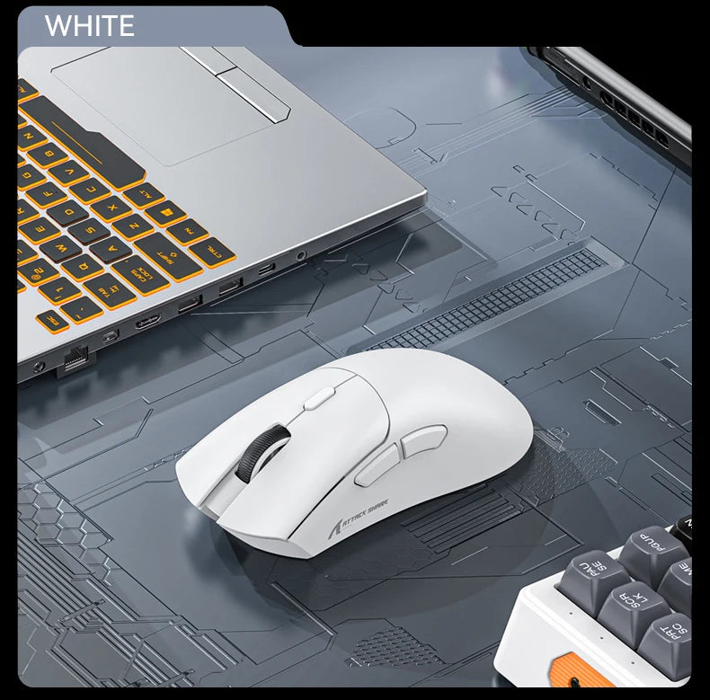 Attack Shark R1 Tri-Mode Wireless Gaming Mouse - 18000 DPI PAW3311 Sensor, 59g Ultra-Light, 1000Hz Polling Rate, Rechargeable RGB Mouse for PC & Laptop