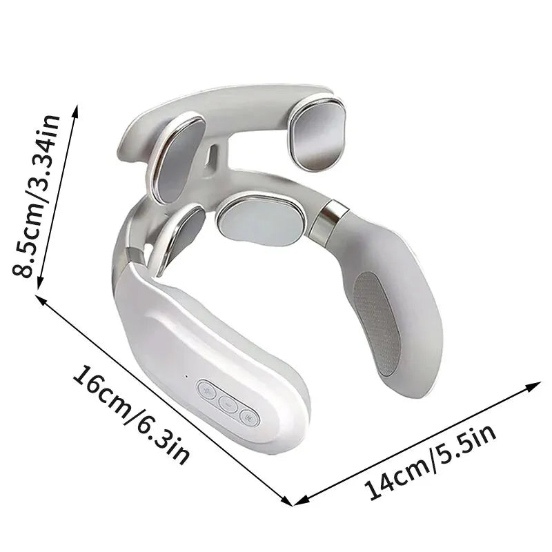 Electric Neck Massager with Pulse Therapy – USB Powered 4-Point Massage Device for Pain Relief