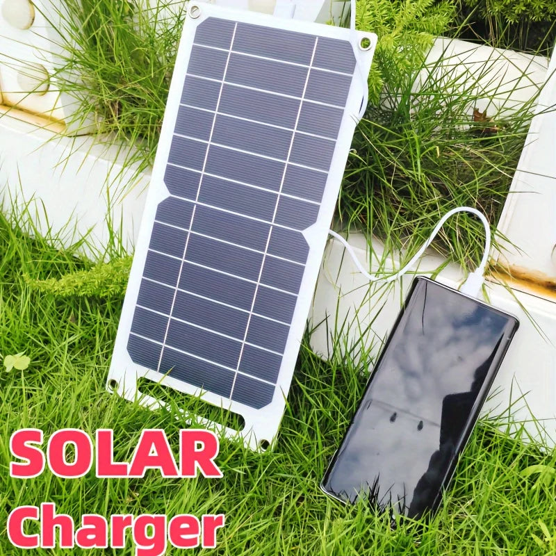 Portable USB Solar Panel Charger 5V – Compact Waterproof Solar Plate for Phone, Power Bank & Camping
