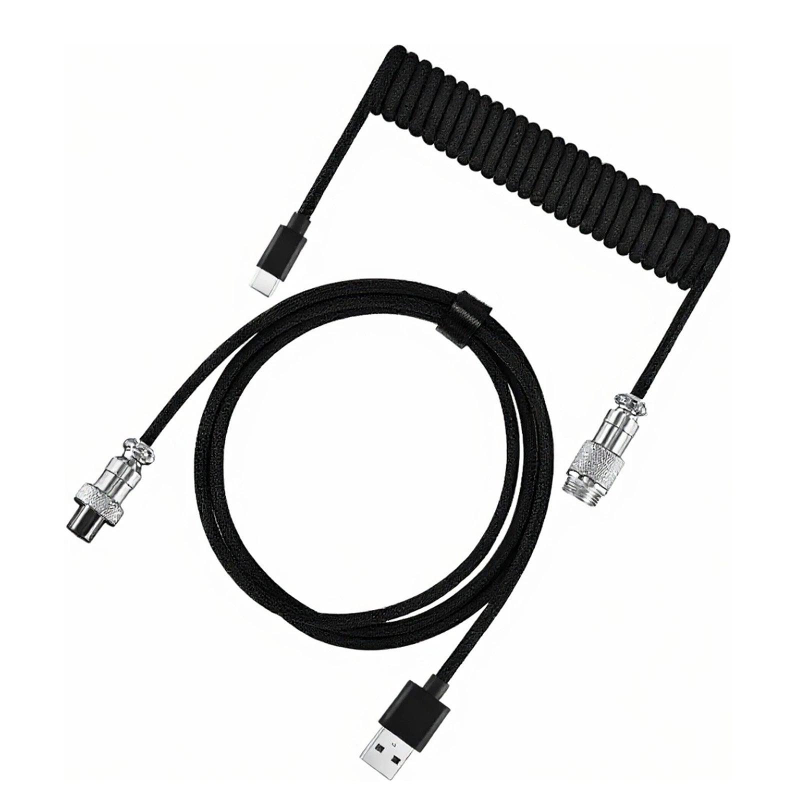 Mechanical Keyboard Coiled Cable USB Type-C – Aviator Connector Custom Keyboard Cable (Max 3A)
