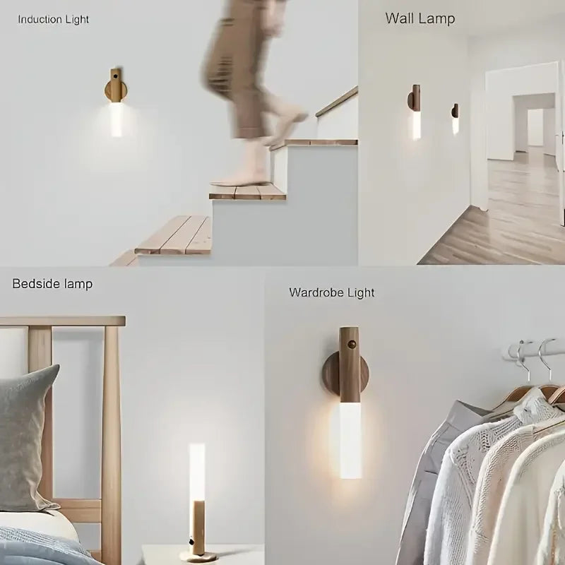 Smart Motion Sensor Night Light – Rechargeable LED Ambient Wall & Cabinet Light for Bedroom, Nursery, Hallway, and Kitchen Decor