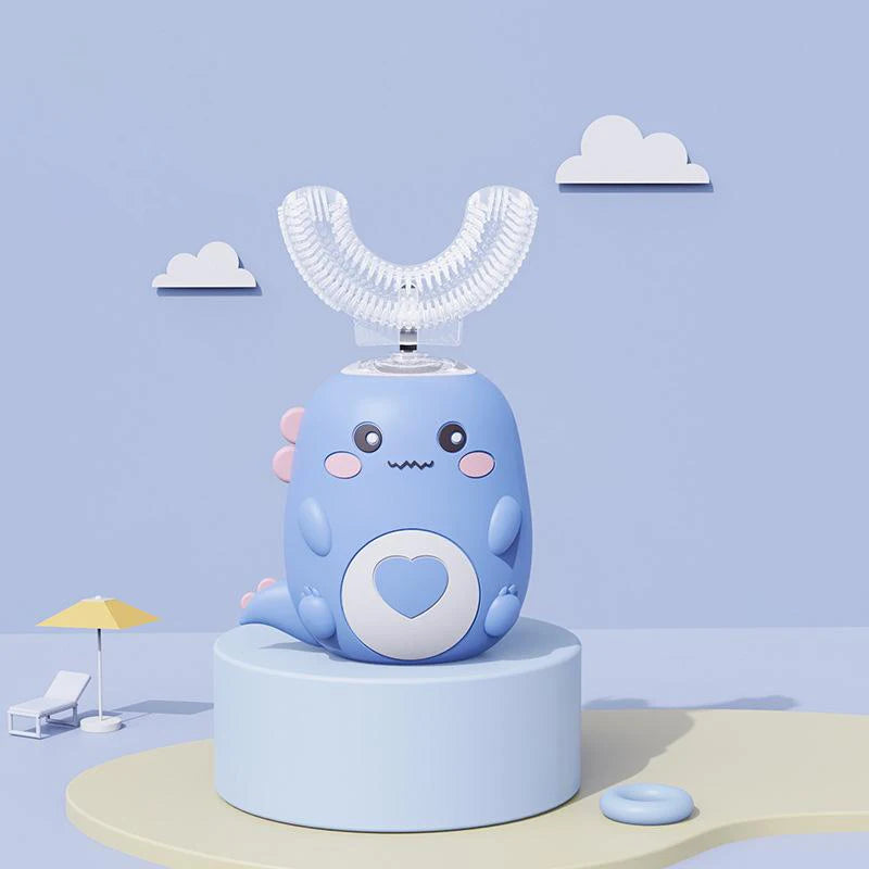 Kids U-Shaped Electric Toothbrush – 360° Sonic Rechargeable Silicone Toothbrush for Children
