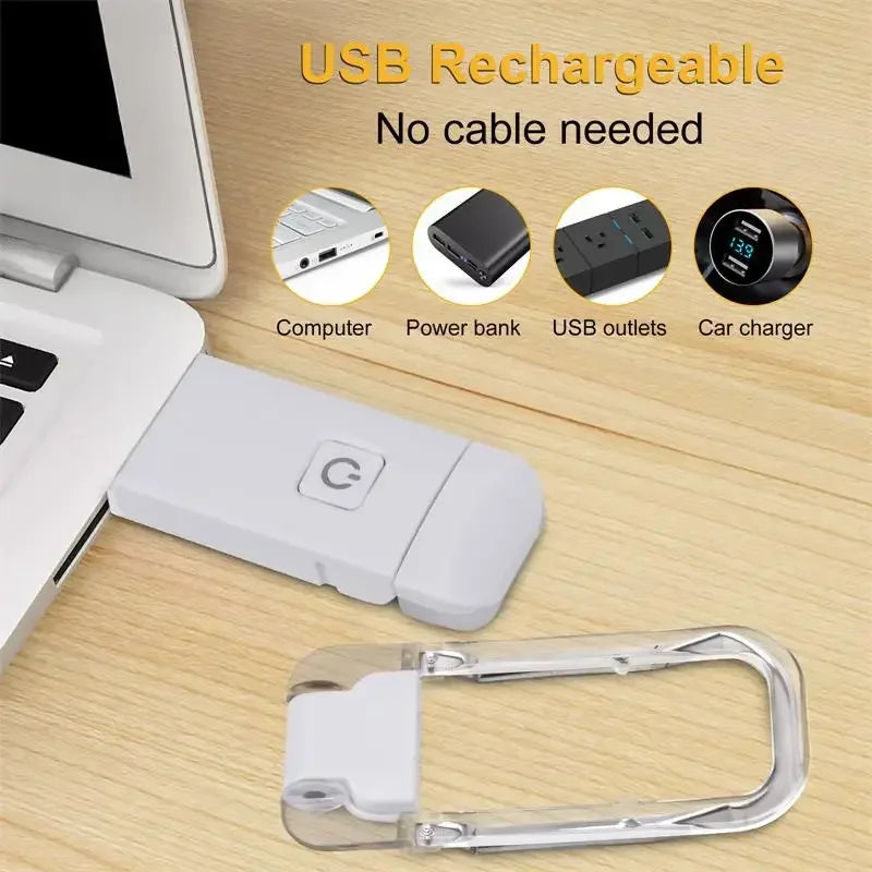 LED Clip-On Book Light – USB Rechargeable Eye-Care Reading Lamp for Kids & Adults | Adjustable Night Light for Bed or Table