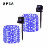 LED Solar Garden Fairy String Lights | Waterproof Outdoor Twinkle Lights for Christmas, Patio & Parties