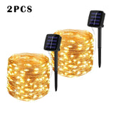 LED Solar Garden Fairy String Lights | Waterproof Outdoor Twinkle Lights for Christmas, Patio & Parties