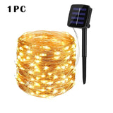 LED Solar Garden Fairy String Lights | Waterproof Outdoor Twinkle Lights for Christmas, Patio & Parties