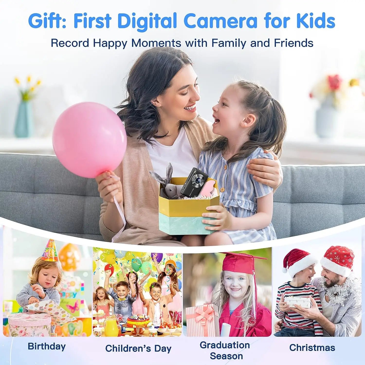 STUOGYUM DC403 4K Digital Camera for Photography - 50MP CMOS Sensor with 16X Digital Zoom, 2.4" LCD Screen, 1080P Video Recording | Compact Camera for Beginners & Kids