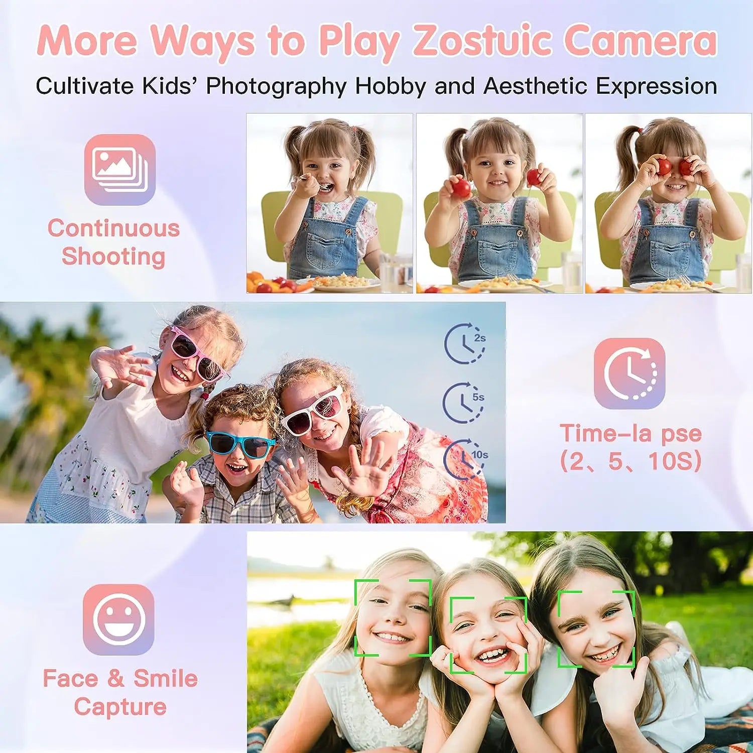 STUOGYUM DC403 4K Digital Camera for Photography - 50MP CMOS Sensor with 16X Digital Zoom, 2.4" LCD Screen, 1080P Video Recording | Compact Camera for Beginners & Kids