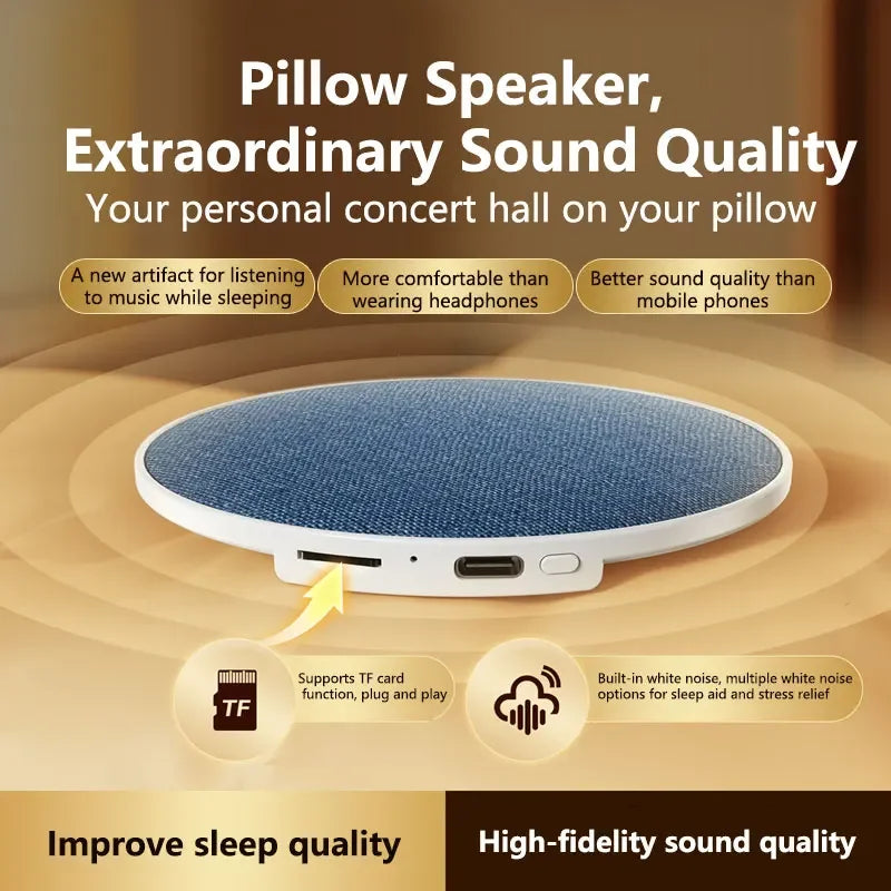 BMAD Wireless Pillow Speaker Bluetooth 5.4 – 360° HiFi Sleep Aid Private Audio Speaker