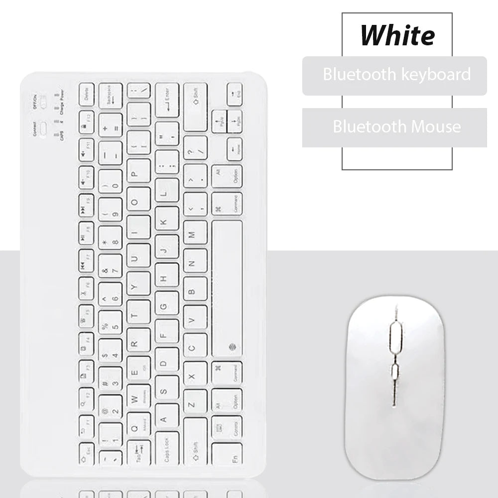 EMTRA Bluetooth Wireless Keyboard & Mouse Combo – Ultra-Slim Rechargeable Keyboard for iPad, Tablet & Laptop