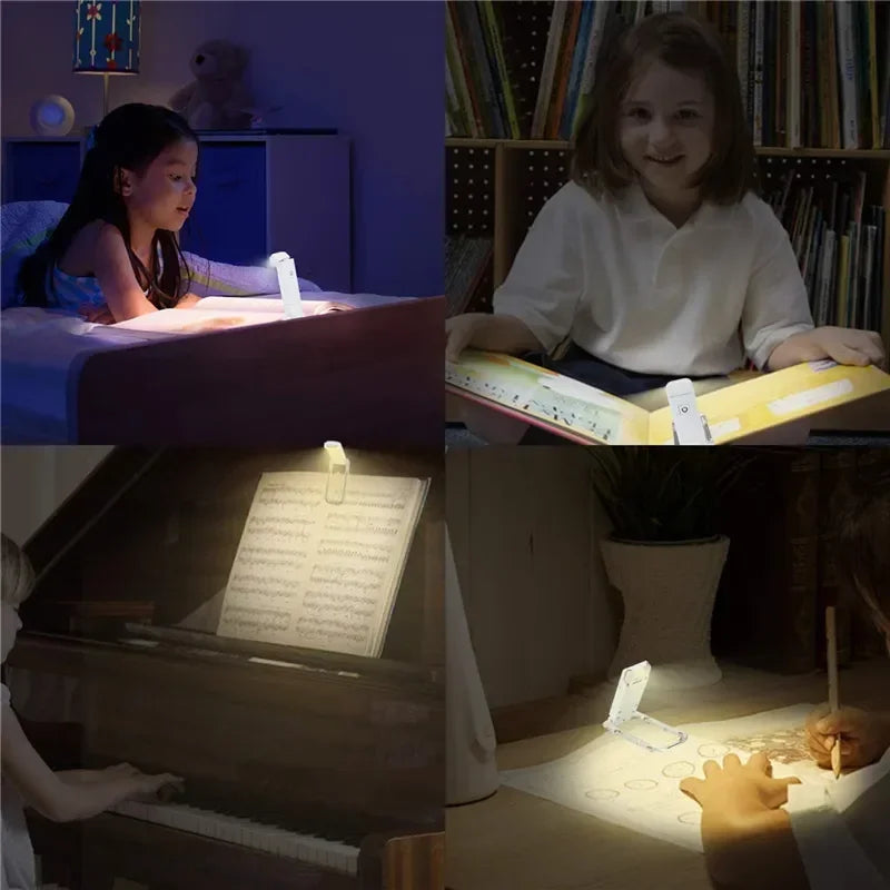 LED Clip-On Book Light – USB Rechargeable Eye-Care Reading Lamp for Kids & Adults | Adjustable Night Light for Bed or Table