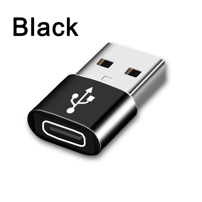 Type-C to USB Adapter - USB-C Female to USB-A Male Converter for Charging & Data Transfer | Compatible with Laptops, Car Chargers & PCs