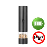 Electric Salt and Pepper Grinder Set - Automatic Gravity-Activated Mills with Adjustable Coarseness | USB Rechargeable Spice Grinders for Kitchen