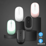 Congdi Dual Mode Wireless Mouse - Bluetooth & 2.4GHz Rechargeable Silent Mouse with 1600 DPI | 4-Button Opto-Electronic Mouse for Laptop, PC, iPad & MacBook
