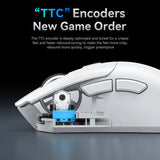 Attack Shark R1 Tri-Mode Wireless Gaming Mouse - 18000 DPI PAW3311 Sensor, 59g Ultra-Light, 1000Hz Polling Rate, Rechargeable RGB Mouse for PC & Laptop