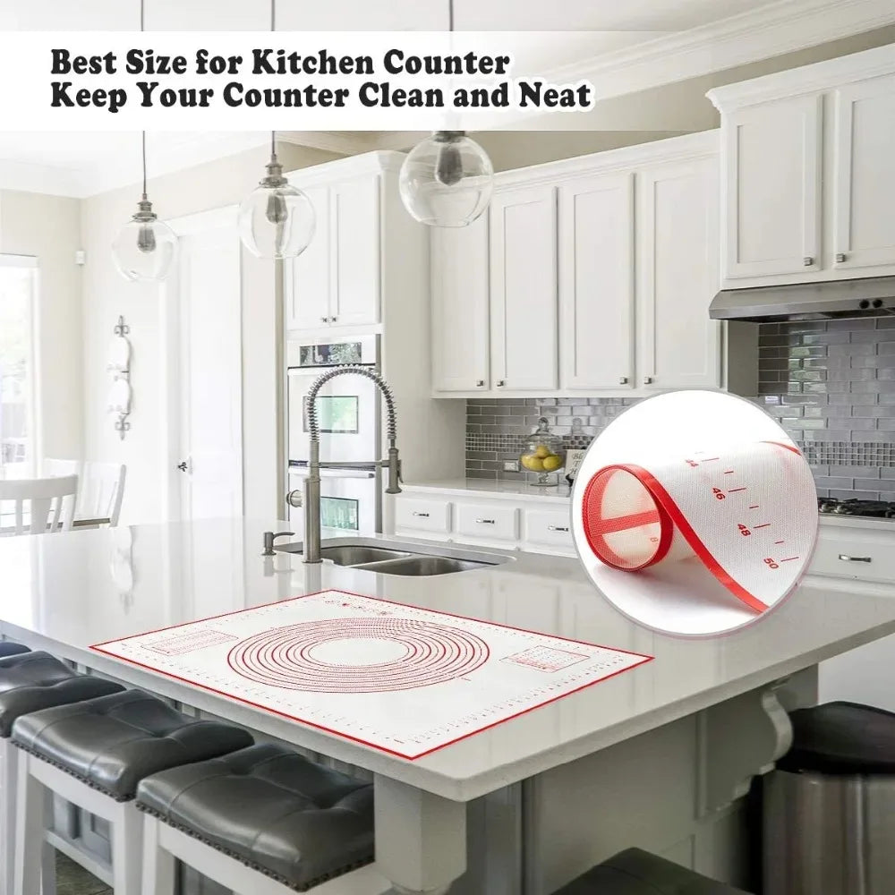 Non-Stick Silicone Baking Mat – Reusable Dough Kneading Pad