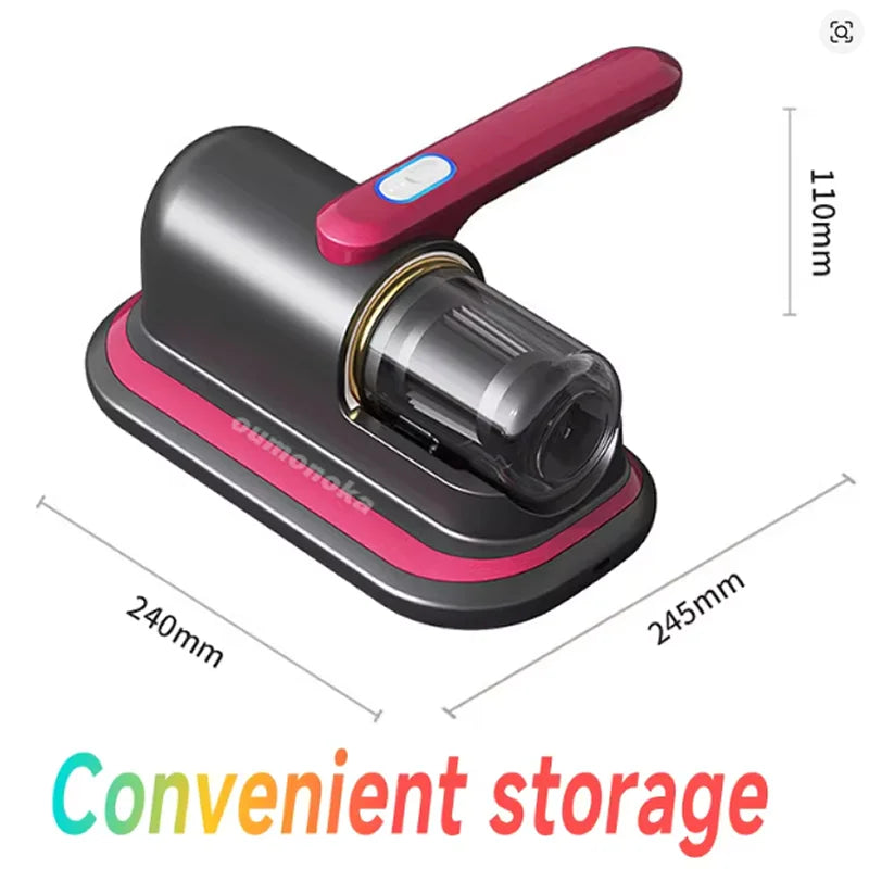 Zqoxinnova Cordless Handheld Vacuum Cleaner | Wireless Mite Remover for Bedding & Upholstery | Deep Cleaning Robot for Mattress, Sofa & Car Interior