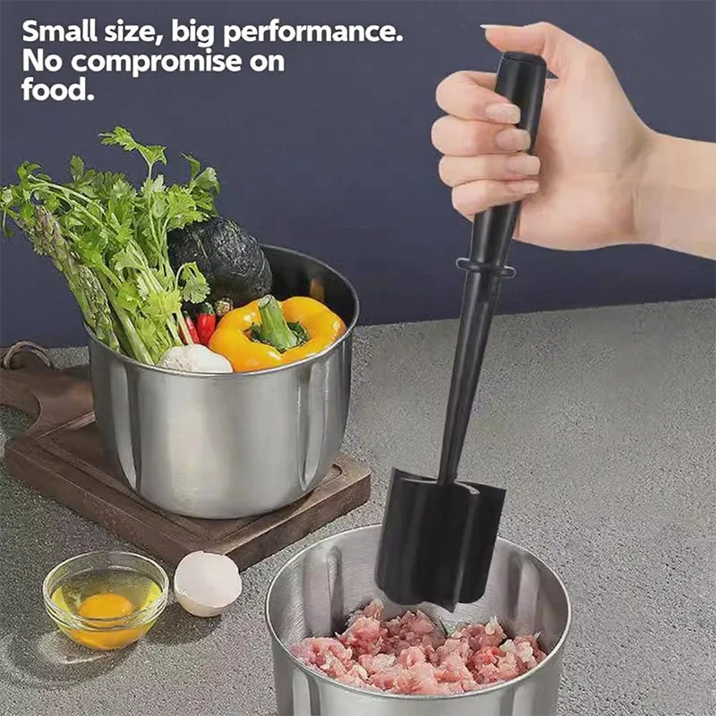 Plastic Meat Chopper & Ground Meat Masher – Heat Resistant Kitchen Tool for Cooking & Mixing