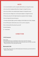 Congdi Silent Wireless Mouse - Bluetooth & 2.4GHz Dual Mode Rechargeable Mouse with LED Backlight | 1600 DPI Portable Mouse for Laptop, Tablet & PC