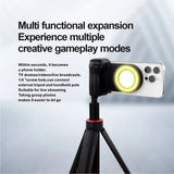 PHONEPACE Magnetic Bluetooth Camera Grip with Fill Light – Magsafe Selfie Stabilizer & Phone Holder