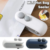 USB-C Rechargeable Mini Bag Sealer | 2-in-1 Handheld Heat Sealer & Cutter for Food Storage | Portable Plastic Bag Closer with Magnetic Back