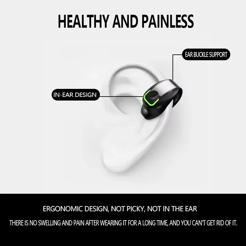 PHONEPACE Bluetooth 5.3 OWS Ear Hook Headphones – Wireless Sports Earbuds with HiFi Sound & IPX5 Waterproof