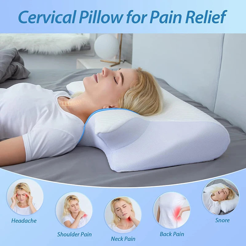 Ergonomic Memory Foam Neck Support Pillow – Anti-Snore Wedge Cushion for Better Sleep