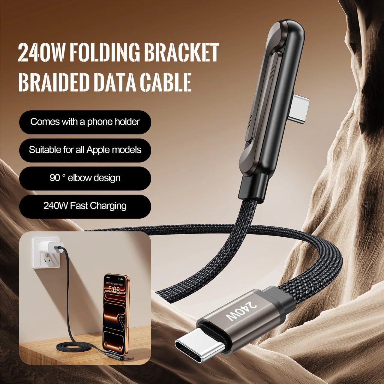 OLOPKY 5A Fast Charging PVC Cable – Durable High-Speed Data & Power Cable