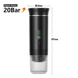 DENOKIN Portable Espresso Machine 3-in-1 | 20 Bar Pressure with Heating Function, Compatible with Ground Coffee & Capsules | USB-C Rechargeable for Travel, Camping & Home