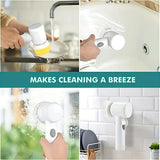 Electric Spin Cleaning Brush - USB Rechargeable Handheld Power Scrubber for Kitchen & Bathroom