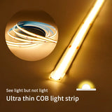 Saimili COB LED Strip Light 5V USB – Touch Dimmable Flexible Tape for TV Backlight, Mirror & Room Decor