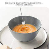 2-in-1 Electric Milk Frother & Egg Beater – Wireless Handheld Coffee Foam Maker with 3 Speeds & Type-C Charging