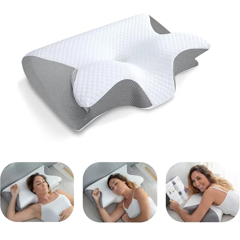 Ergonomic Memory Foam Neck Support Pillow – Anti-Snore Wedge Cushion for Better Sleep